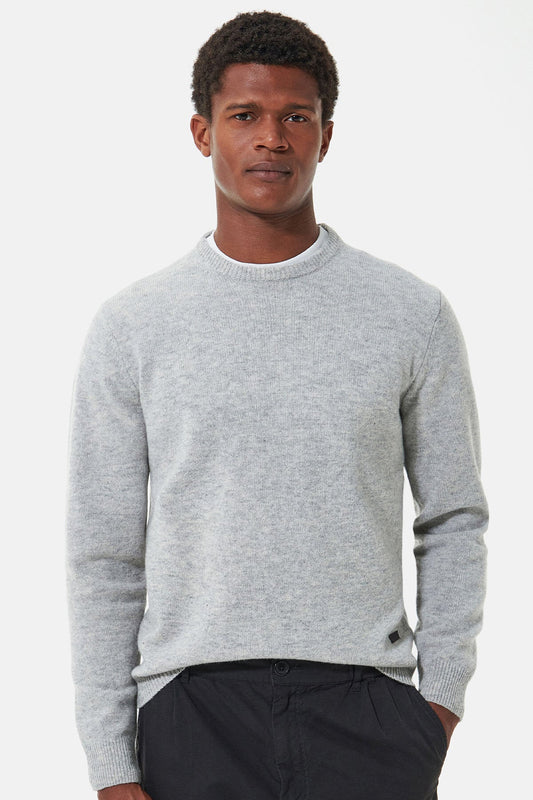 Essential Crew-Neck Sweatshirt - LIGHT GREY MARL