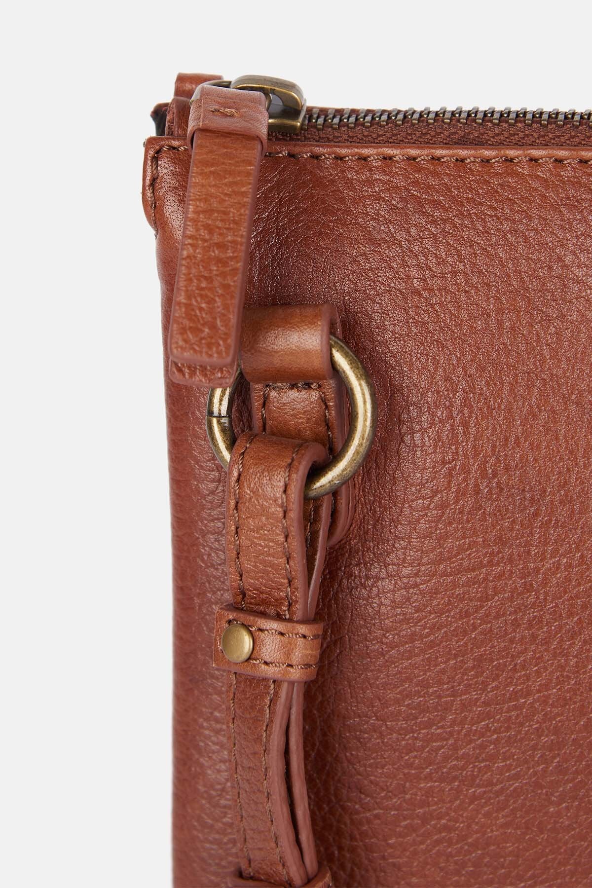 Lochy Leather Crossbody Bag - BROWN