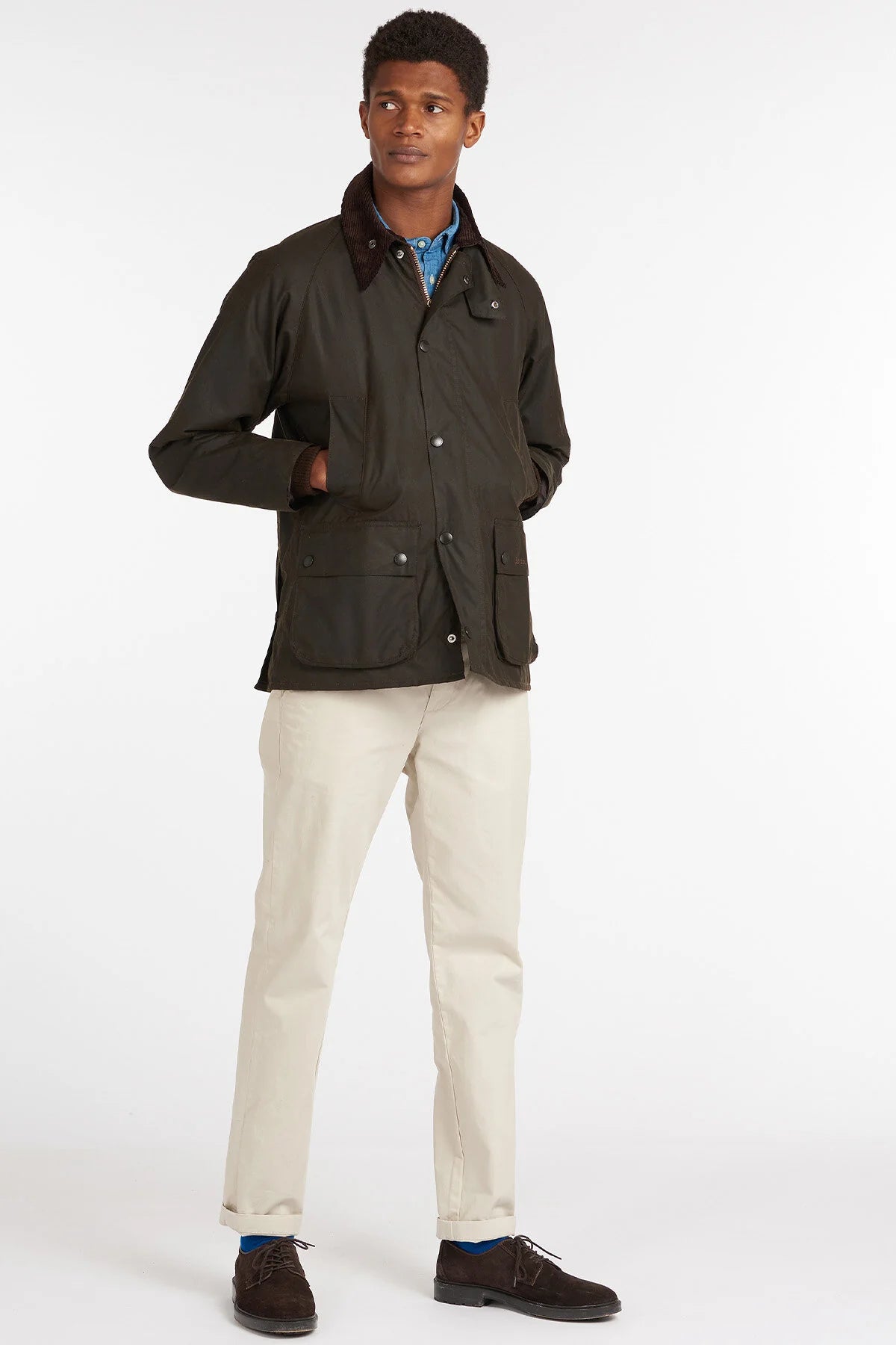 Classic Bedale Wax Jacket - OLIVE