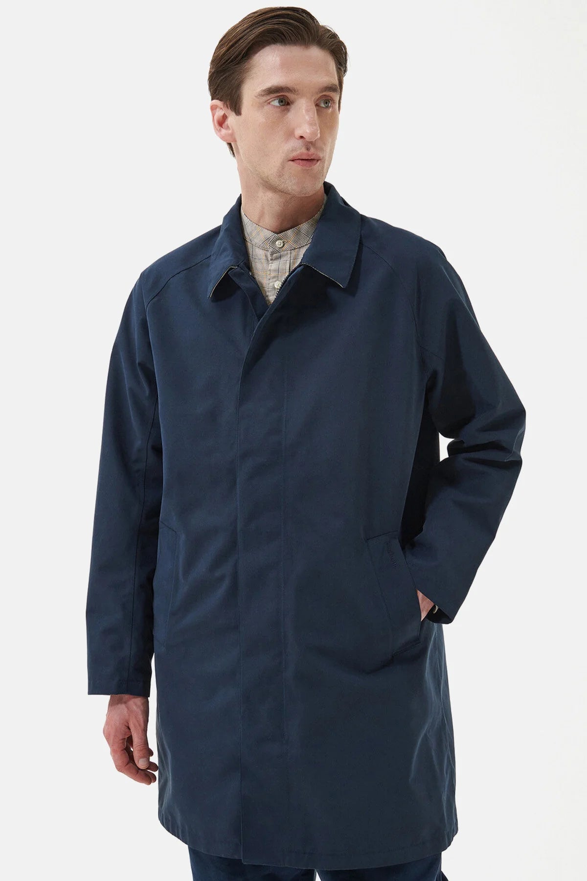 Cambridge Waterproof Mac - NAVY/FOREST MIST
