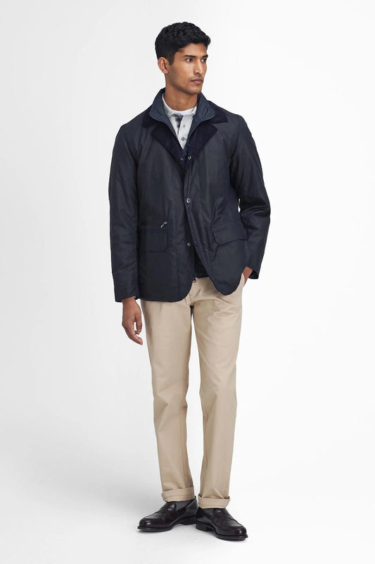 Craster Waxed Jacket - NAVY