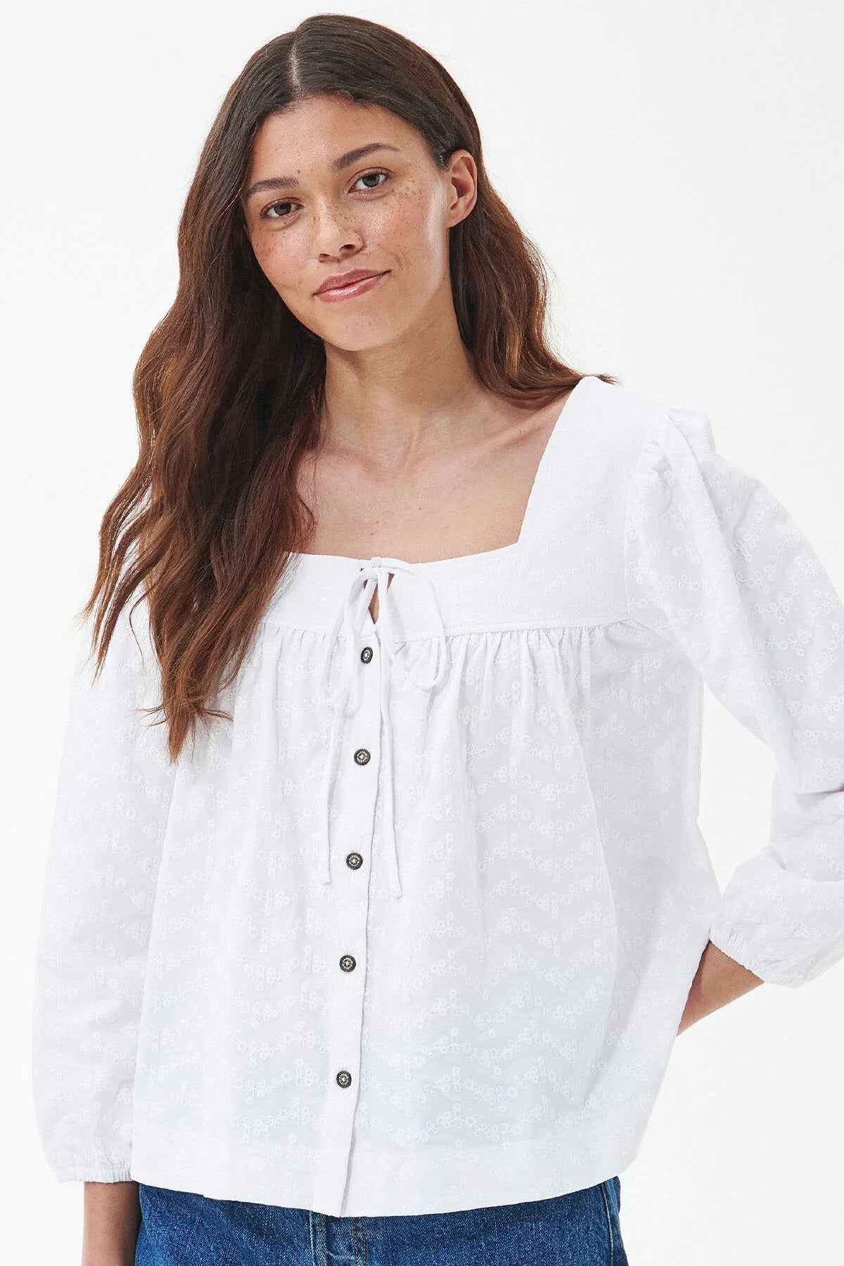Delphinium top - WHITE