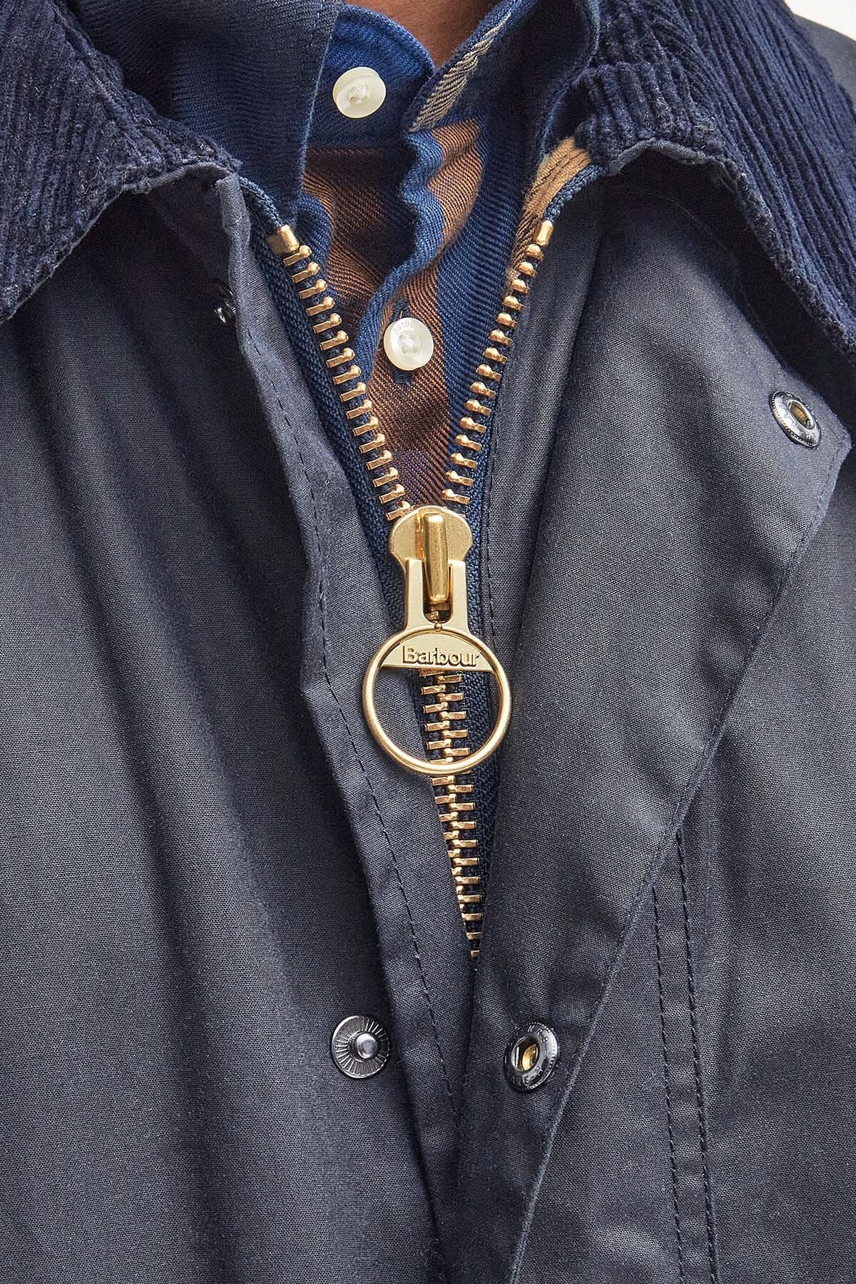 Border Wax Jacket - NAVY
