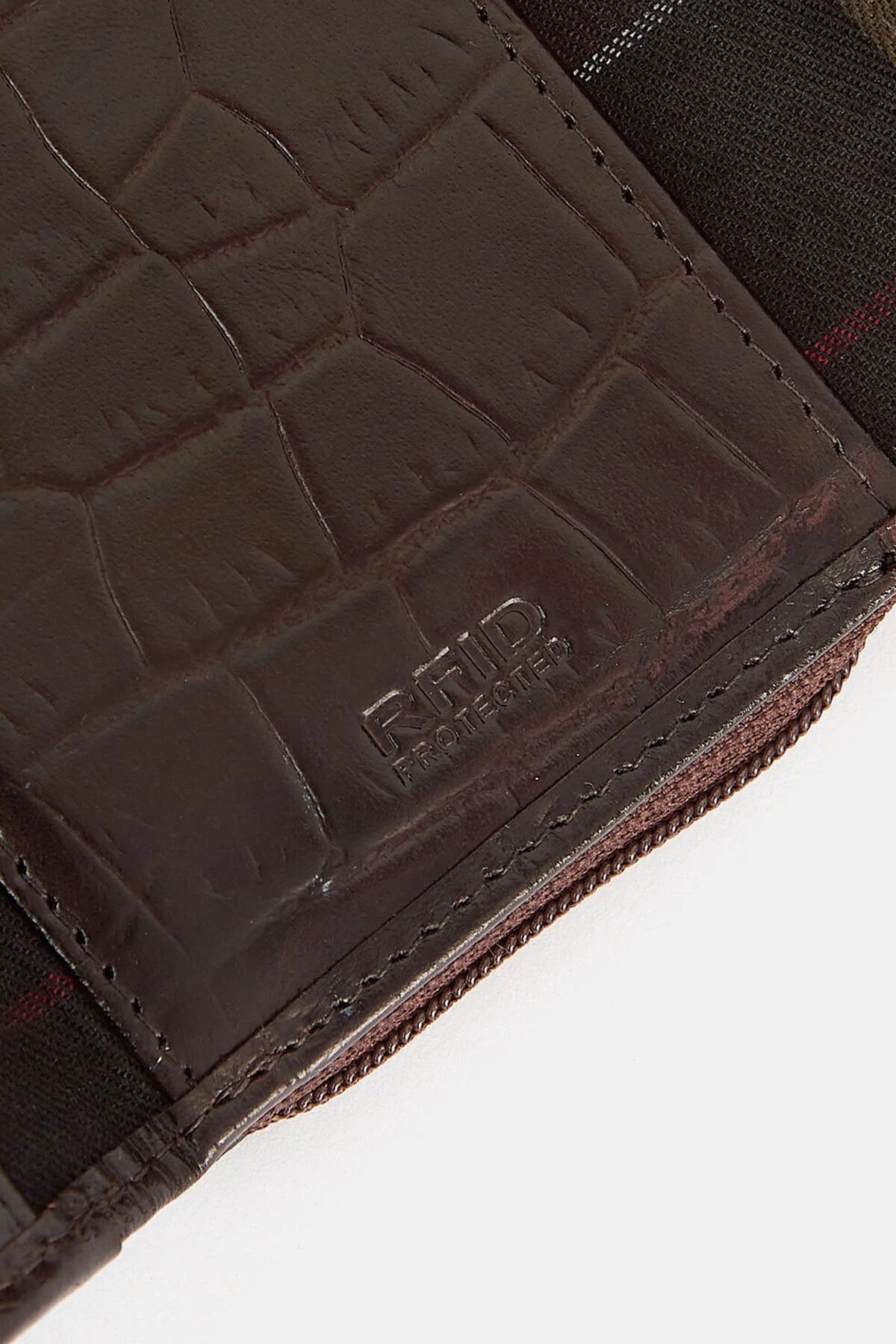 Croc French Purse - BLACK CHERRY