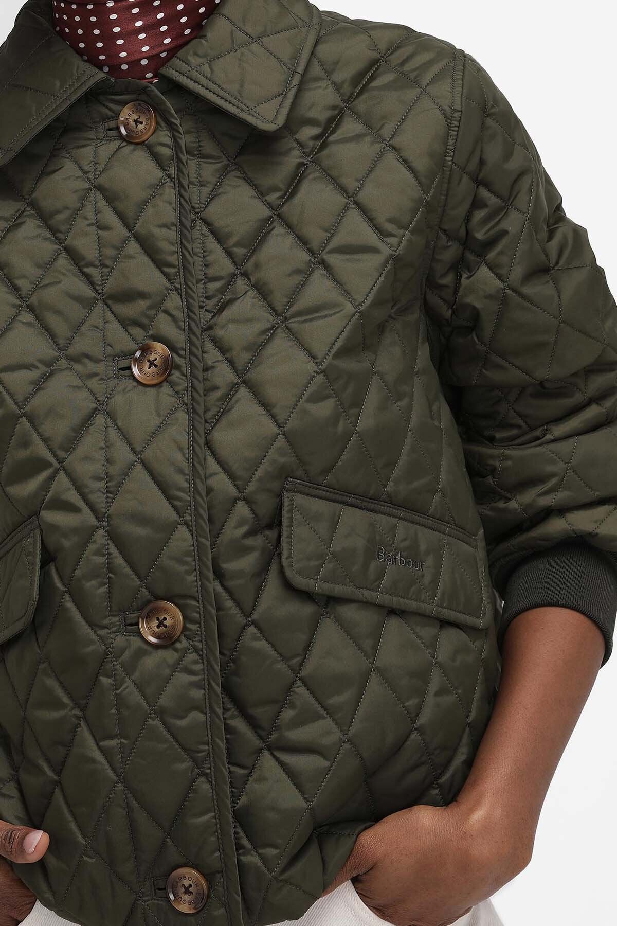 The Edit by Alexa Jamie Quilted Jacket - OLIVE/POLLEN