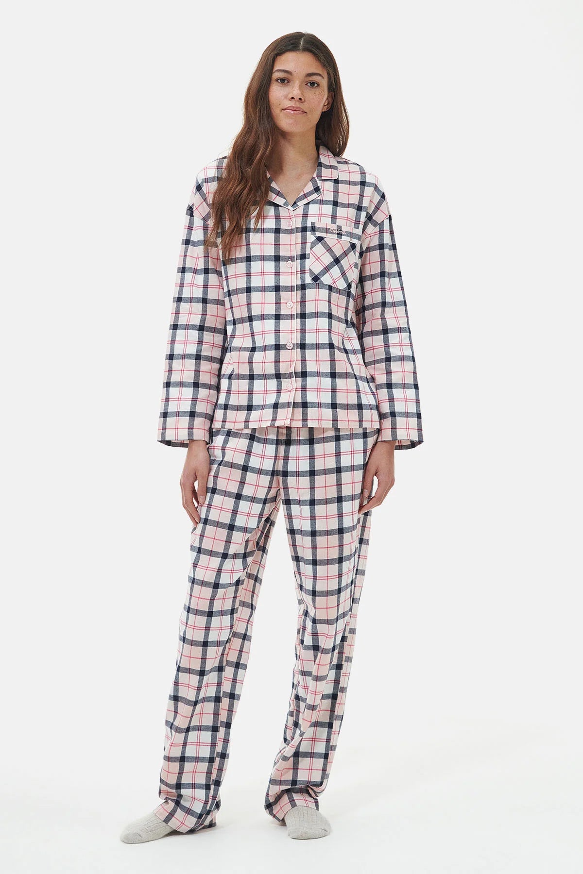 Ellery pyjama set - PINK/NAVY TARTAN