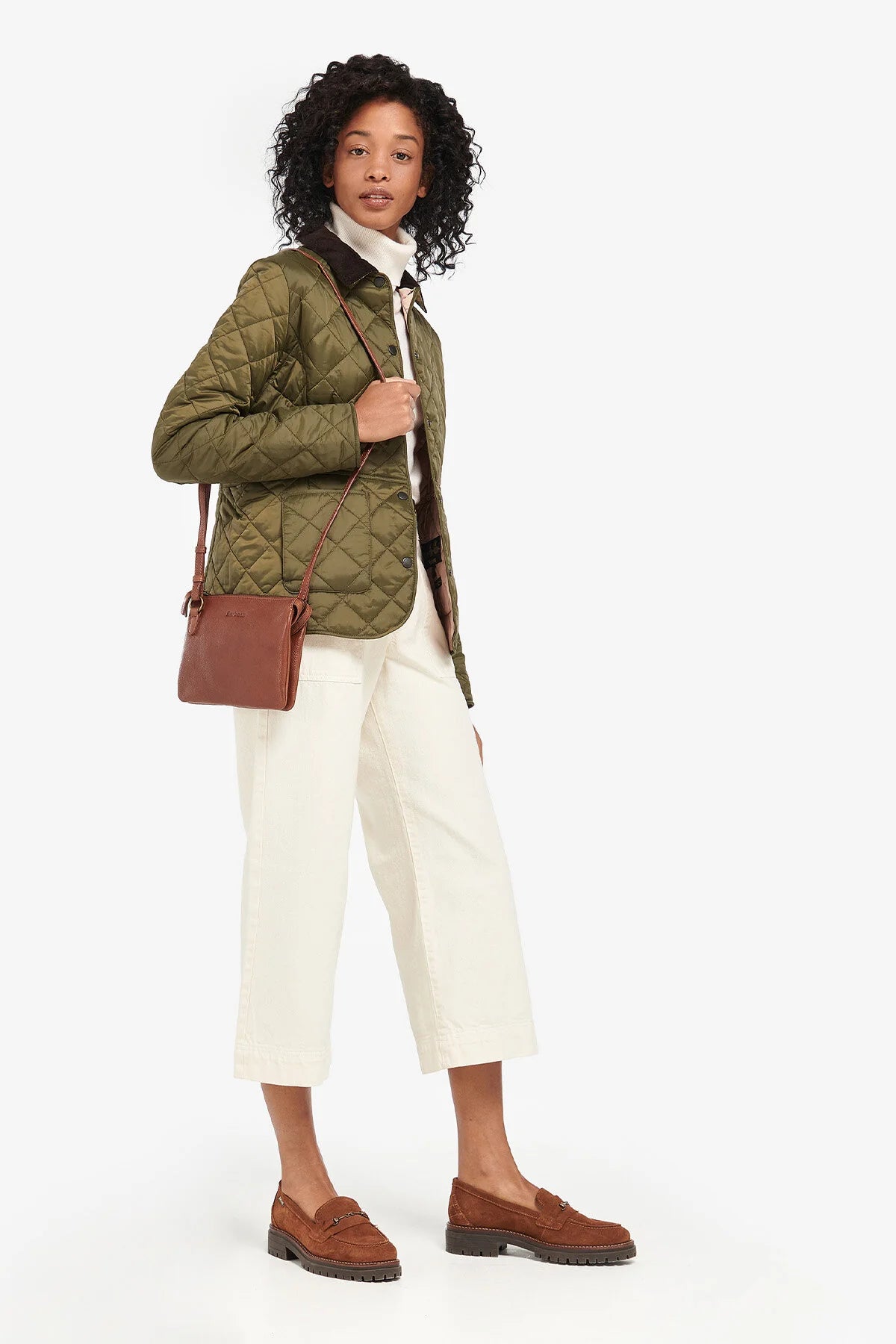 Lochy Leather Crossbody Bag - BROWN