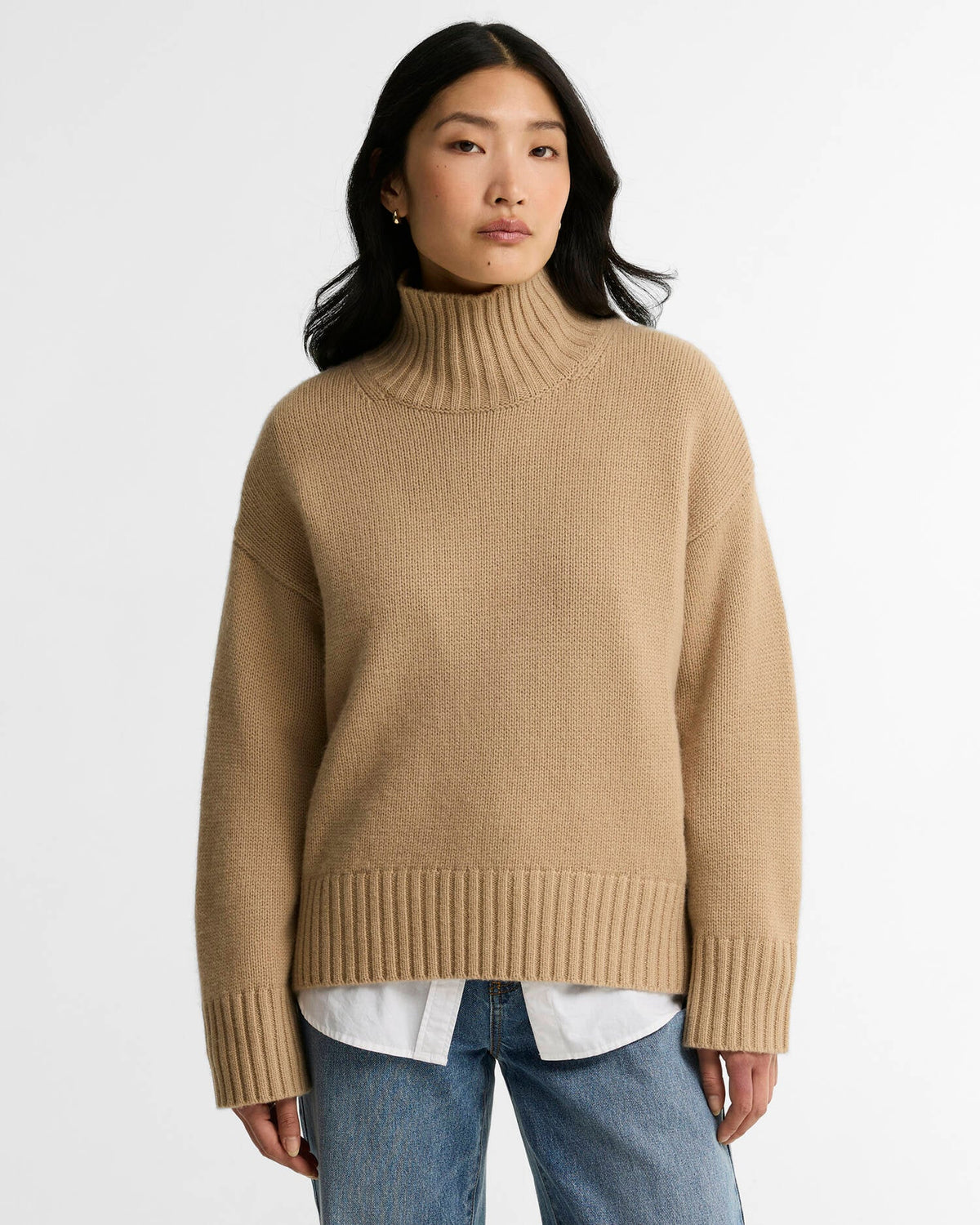 Woodhouse Cashmere-Blend Funnel Neck Jumper