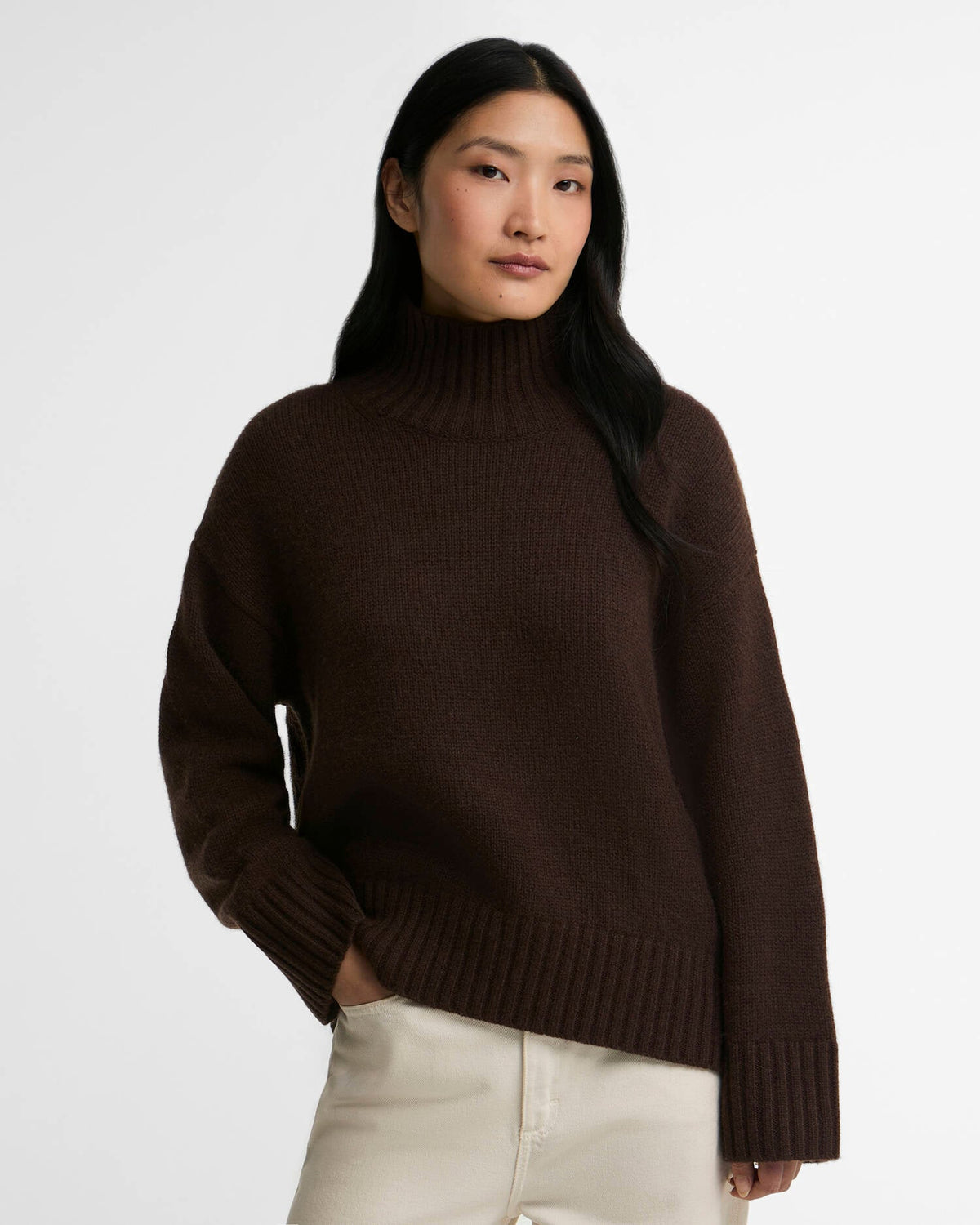 Woodhouse Cashmere-Blend Funnel Neck Jumper