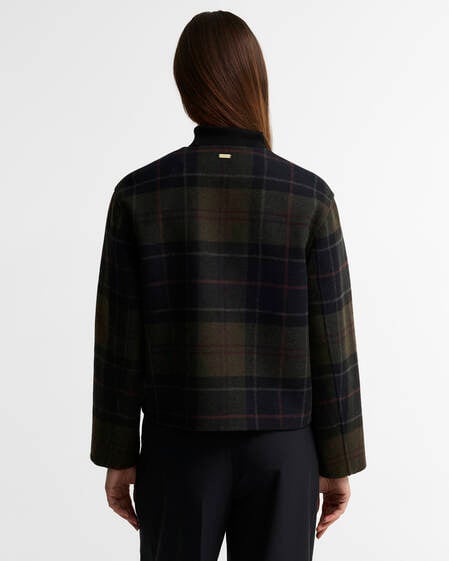 Marlow Tartan Wool Collarless Jacket