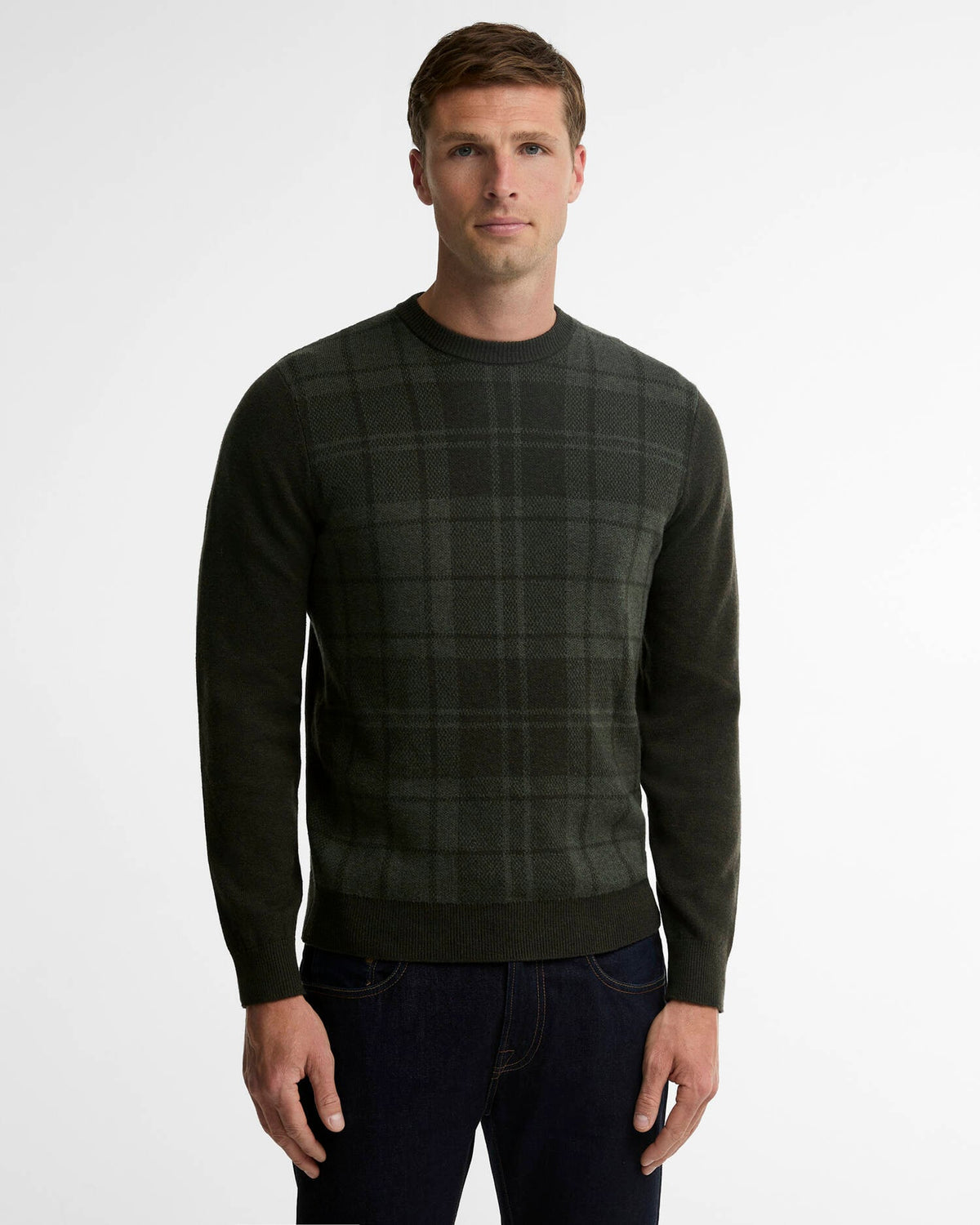Mineral Tartan Crew Neck Jumper
