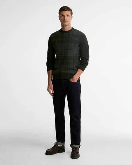 Mineral Tartan Crew Neck Jumper