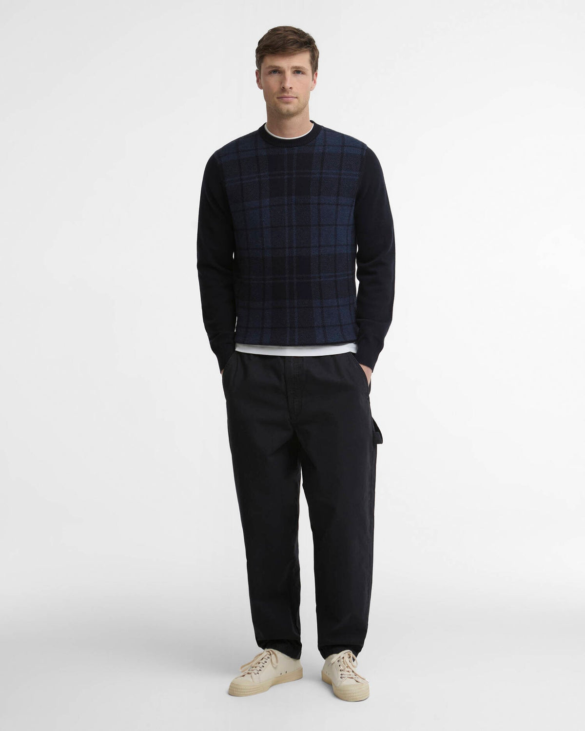 Mineral Tartan Crew Neck Jumper