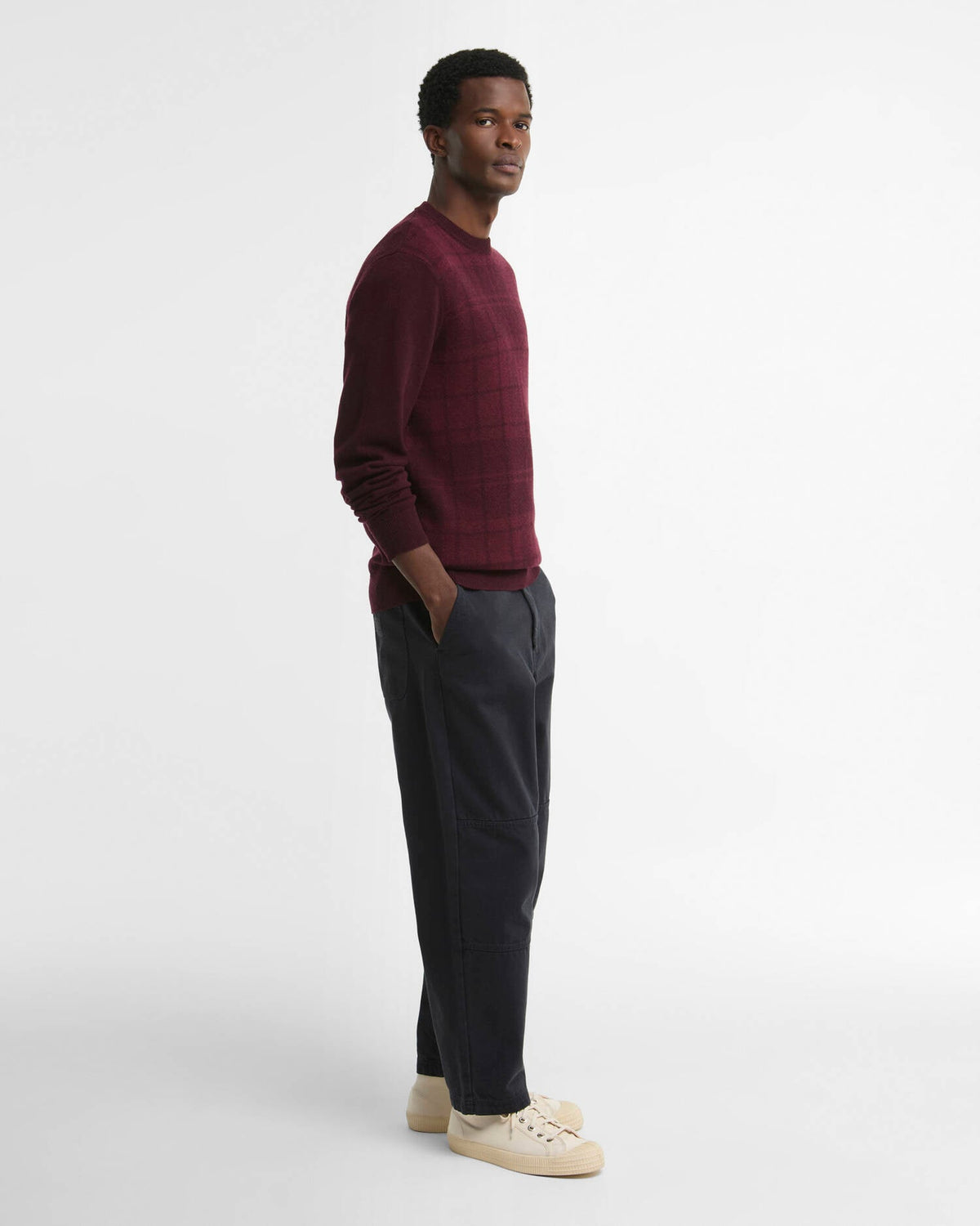 Mineral Tartan Crew Neck Jumper