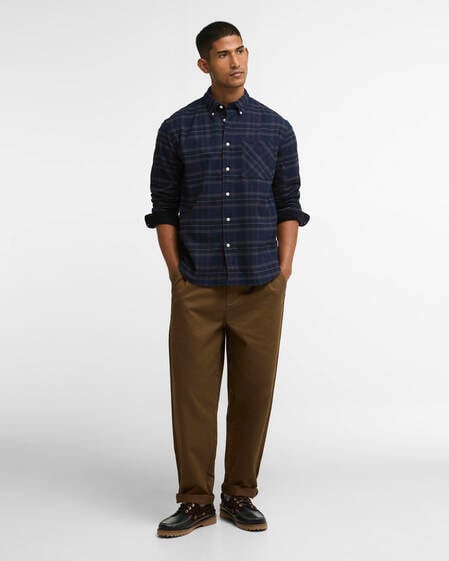 Mineral Tartan Authentic-Fit Long-Sleeved Shirt