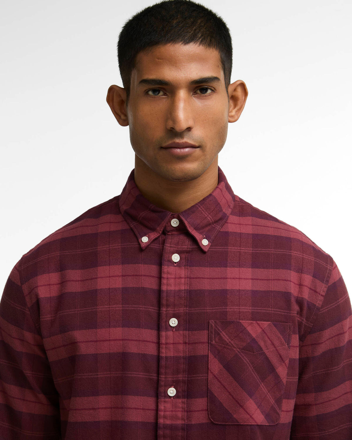 Mineral Tartan Authentic-Fit Long-Sleeved Shirt