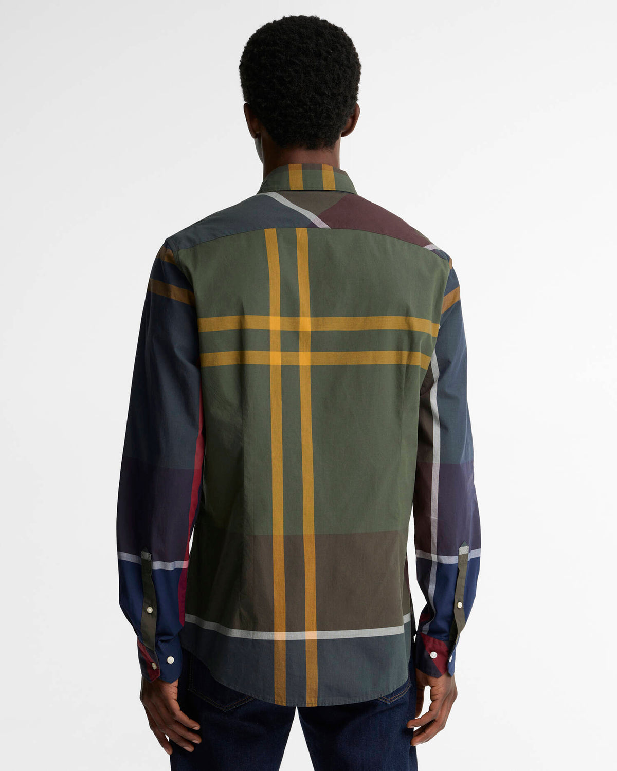 Oversized Tartan Dunoon Tailored Long-Sleeved Shirt