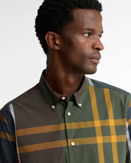 Oversized Tartan Dunoon Tailored Long-Sleeved Shirt