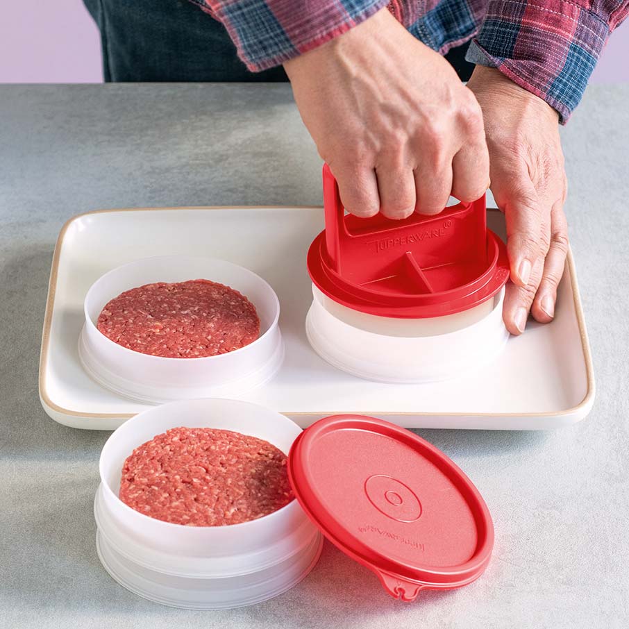 Hamburger Press Keepers Set | Large Patty Mold Storage