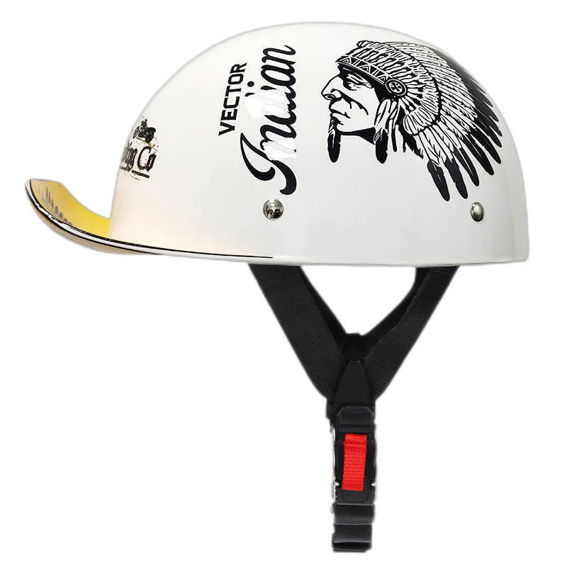 Retro baseball cap motorcycle half helme-H41