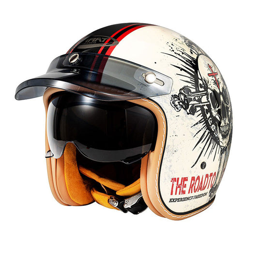 Retro open-face motorcycle helmet- H25