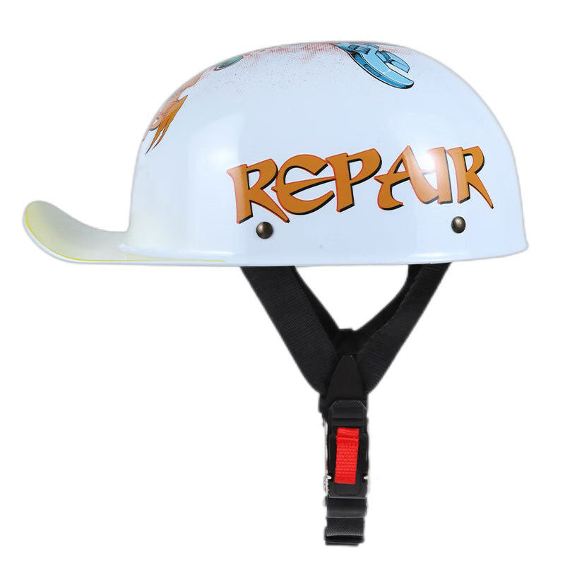 Retro baseball cap motorcycle half helme-H41
