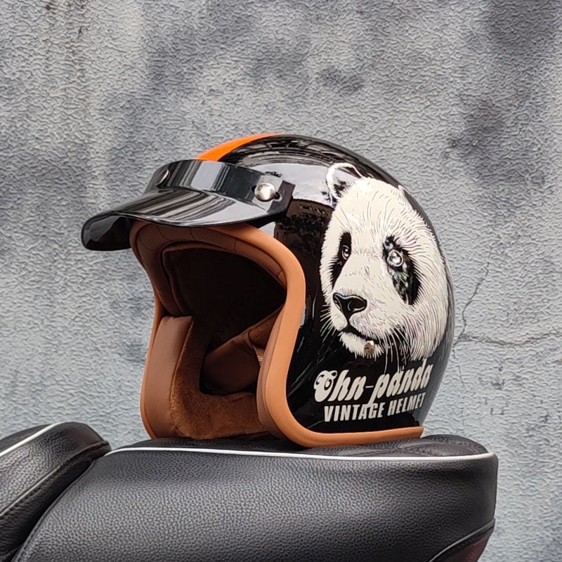 Retro motorcycle open helmet-H26
