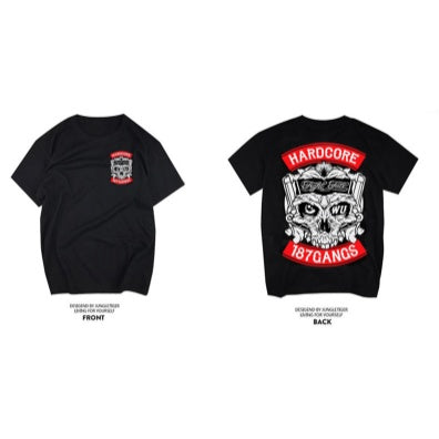 Men’s Vintage Biker Graphic Tee – Heavy Cotton Motorcycle T-Shirt-T01