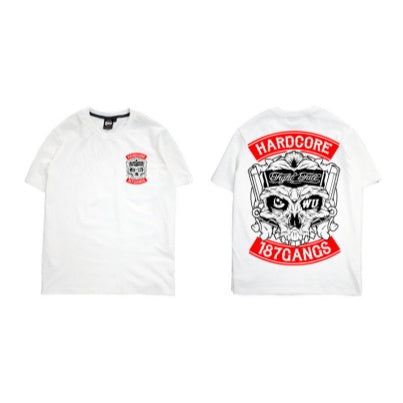 Men’s Vintage Biker Graphic Tee – Heavy Cotton Motorcycle T-Shirt-T01