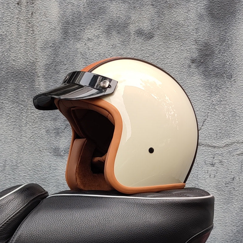 Retro motorcycle open helmet-H26