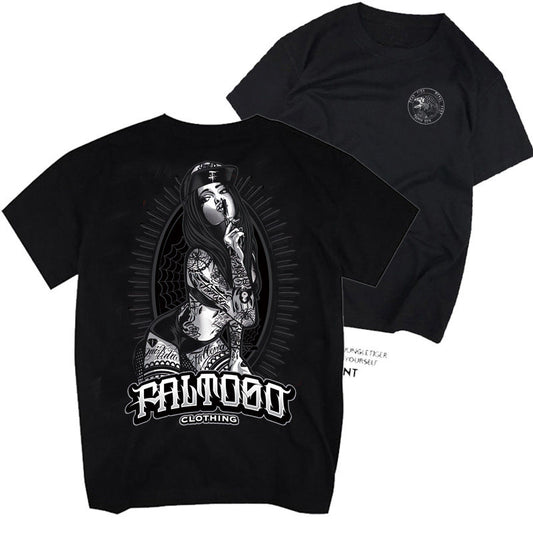 Men's Pure Cotton Vintage Biker Graphic T-Shirt - T02