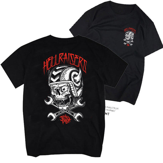 Men's Pure Cotton Vintage Biker Graphic T-Shirt - T03