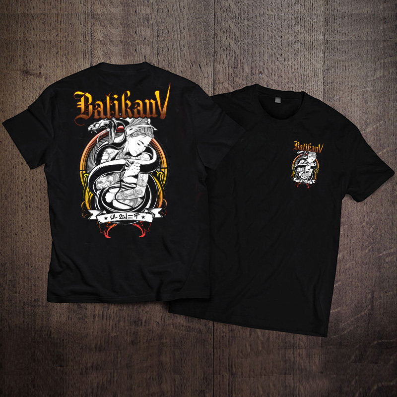 Men’s Vintage Biker Graphic Tee – Heavy Cotton Motorcycle T-Shirt-T01