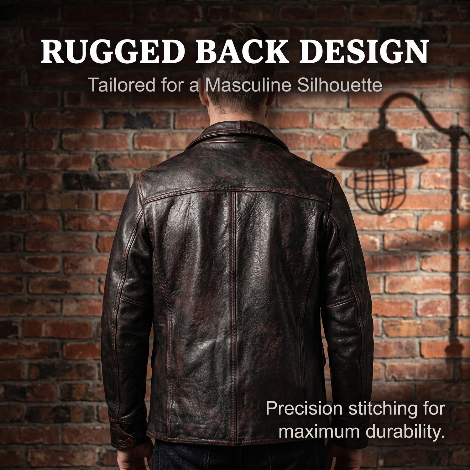 American Dispatcher Horsehide Leather Motorcycle Jacket-J21