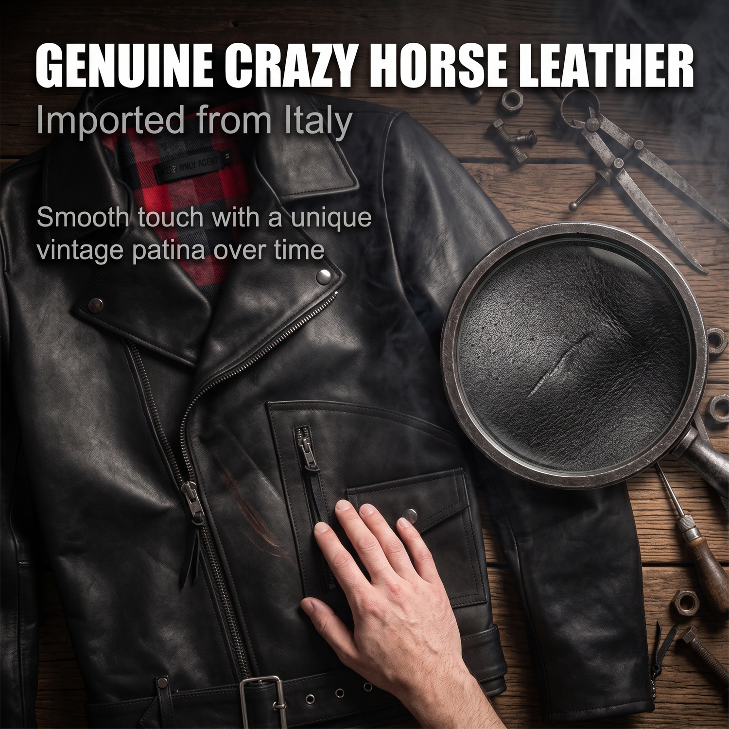 HARLEY ANGEL motorcycle cowhide leather jacket-J27