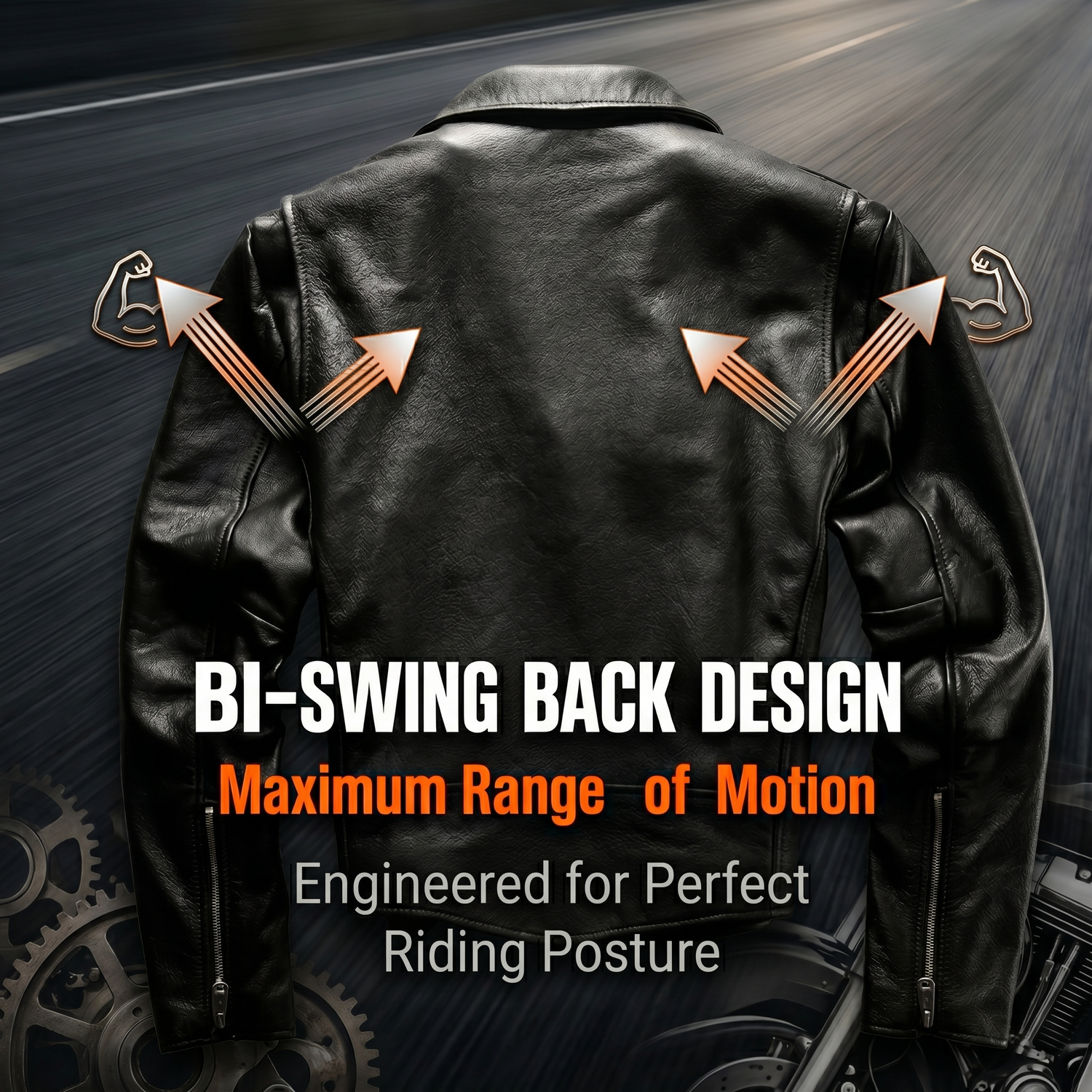 Genuine leather Harley motorcycle riding suit-J40