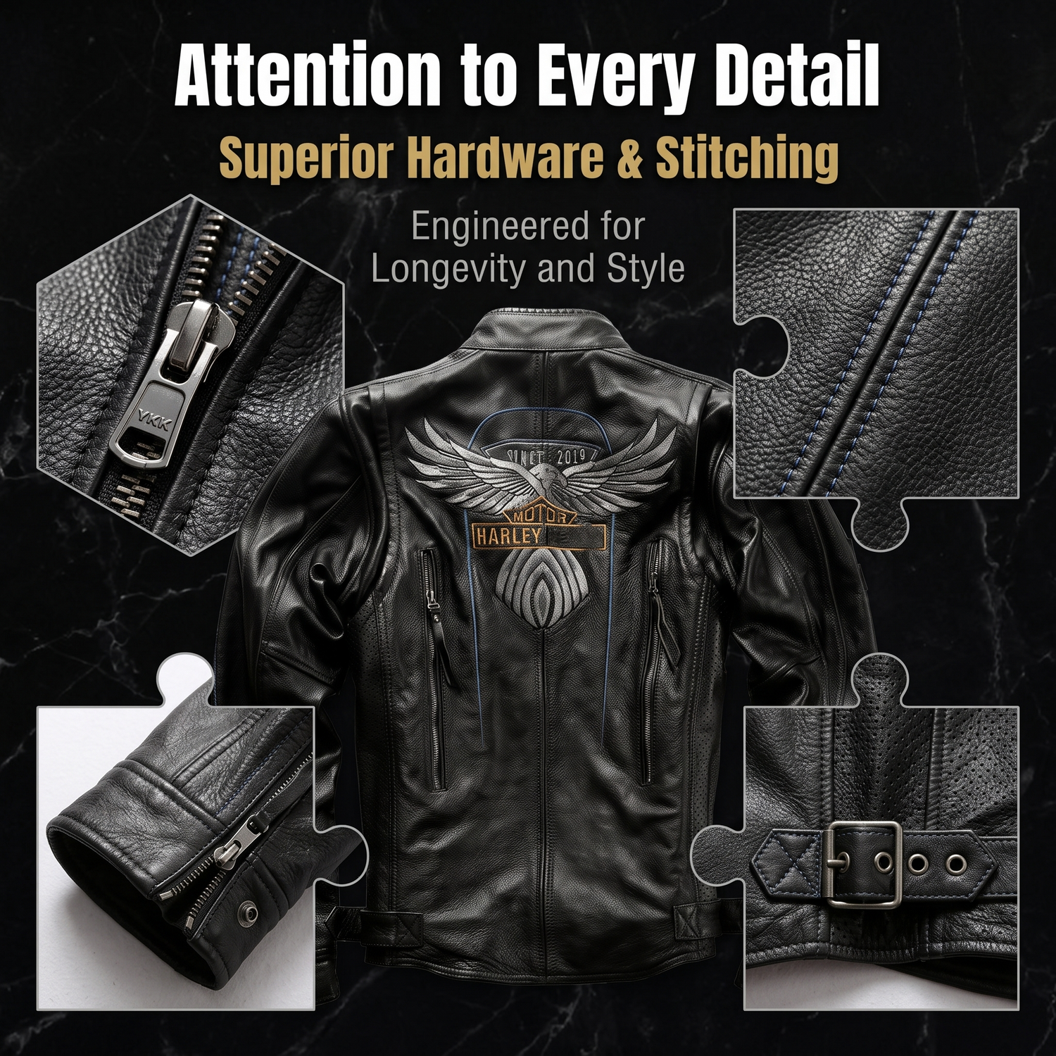 Harley 115th Anniversary Genuine Leather Jacket-J16