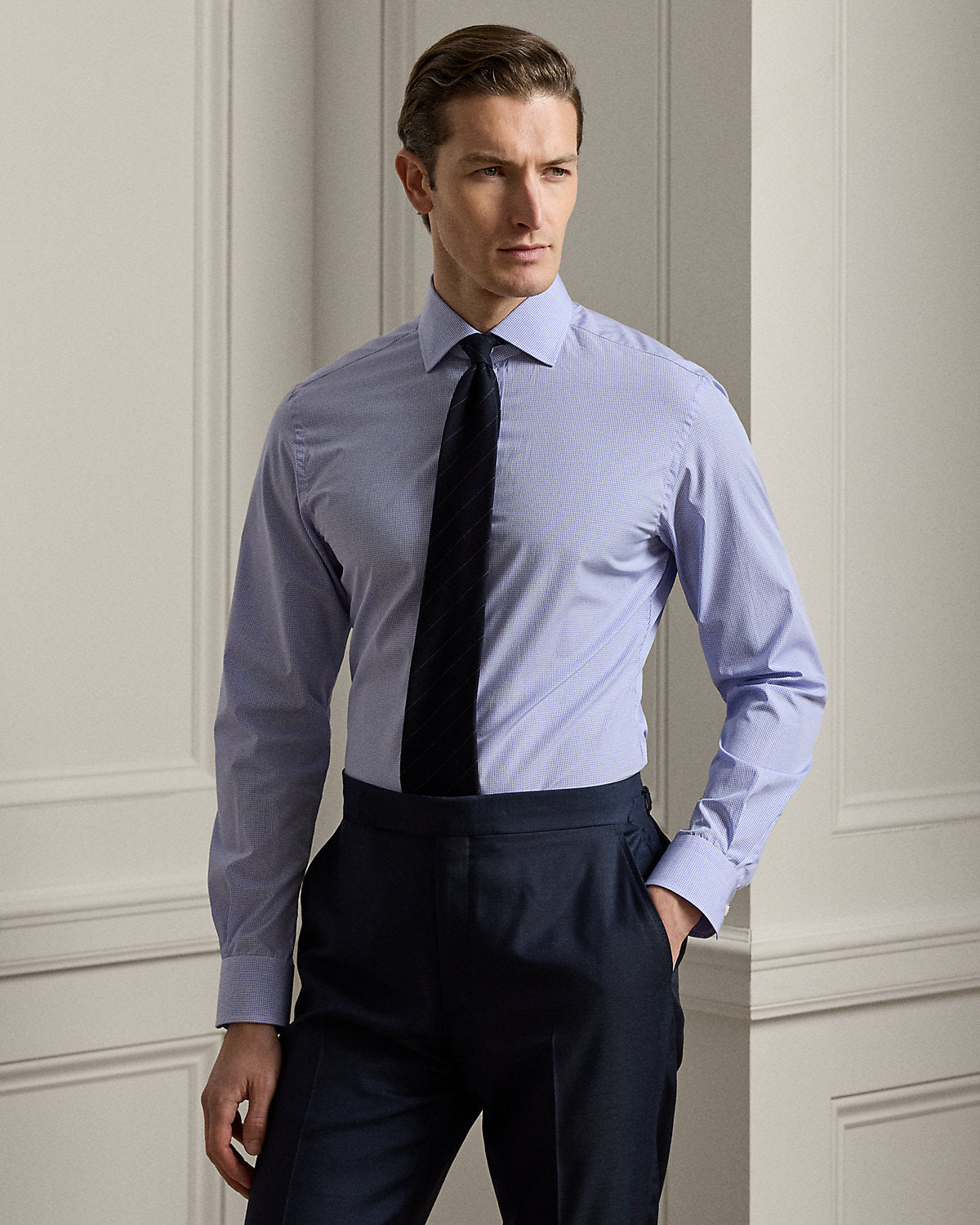 Mini-Gingham Twill Shirt