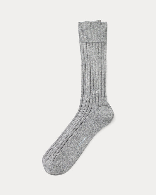 Rib-Knit Cashmere Sock