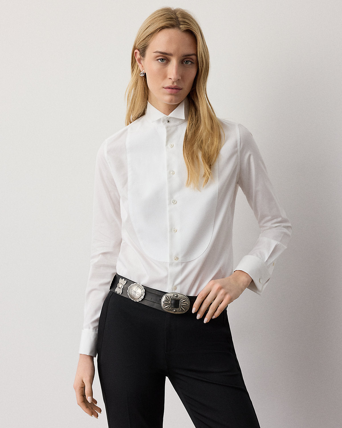 Cotton Broadcloth Tuxedo Shirt