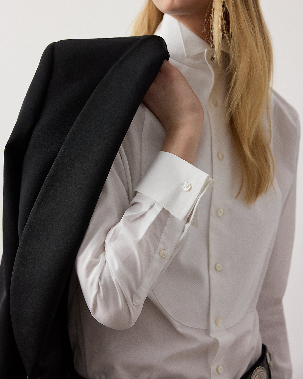 Cotton Broadcloth Tuxedo Shirt