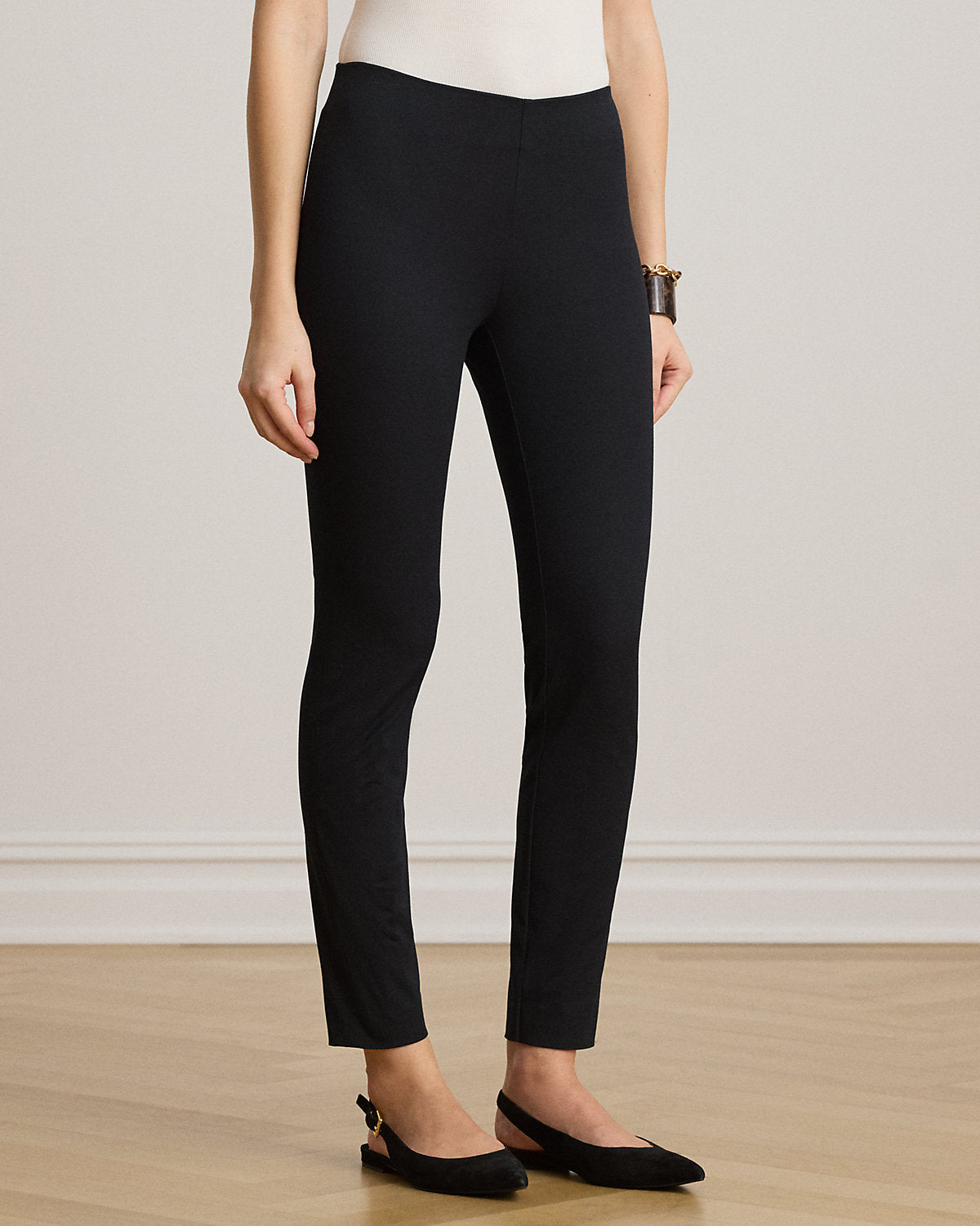 Stretch-Cotton Blend Twill Skinny Pant