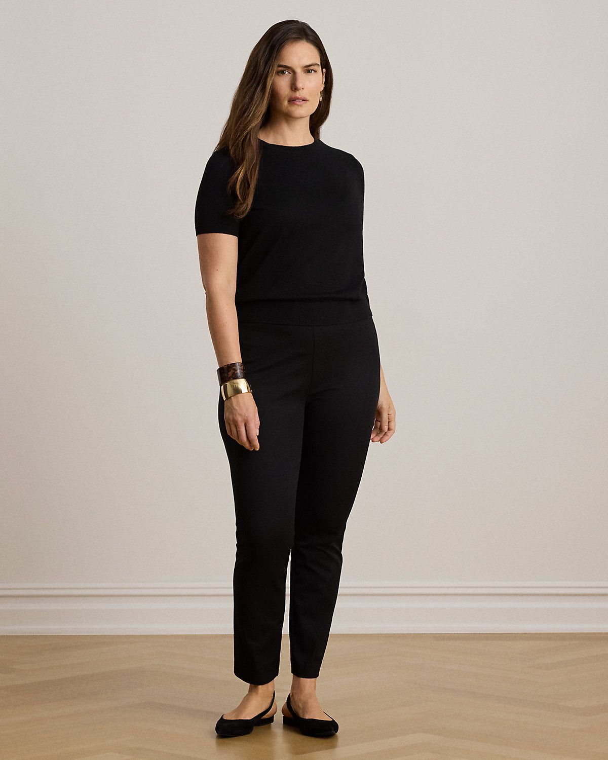 Stretch-Cotton Blend Twill Skinny Pant