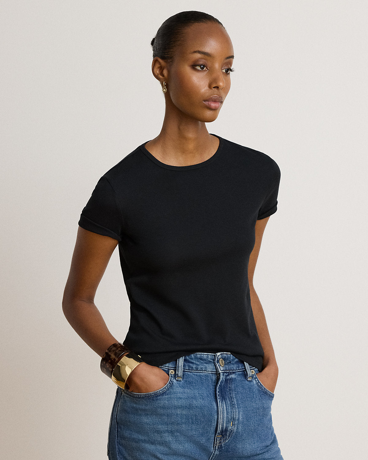 Stretch Cotton Tee