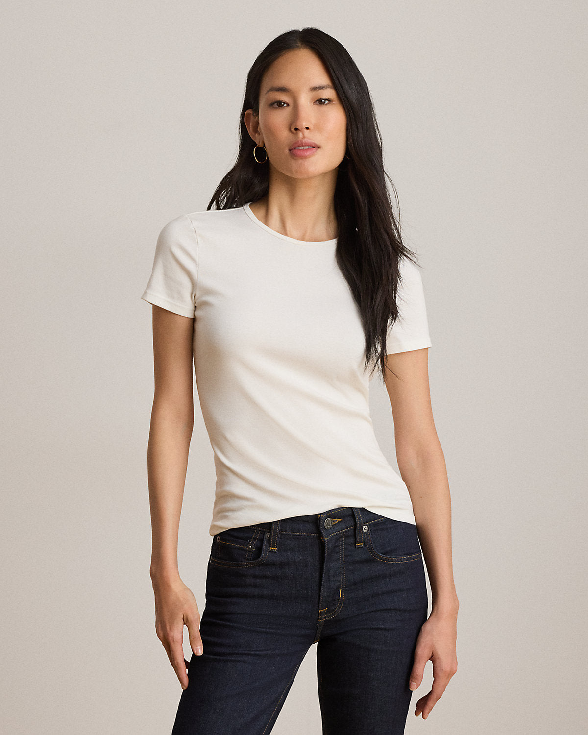 Stretch Cotton Tee