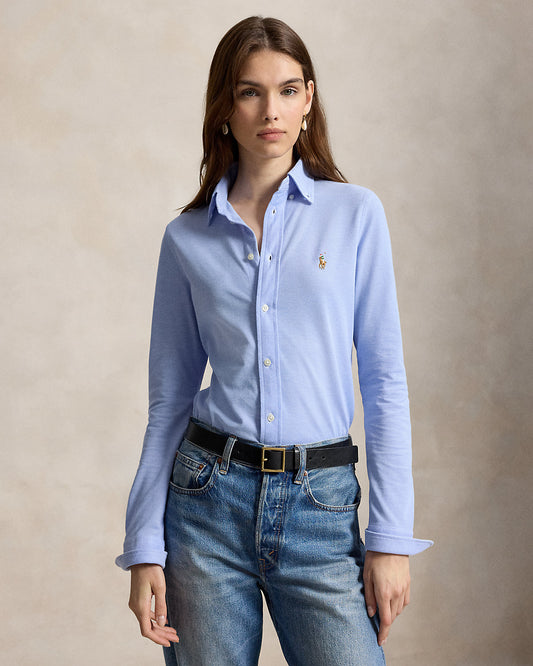 Slim Fit Knit Cotton Oxford Shirt