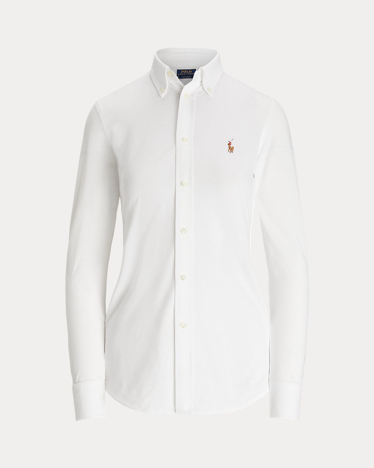 Slim Fit Knit Cotton Oxford Shirt
