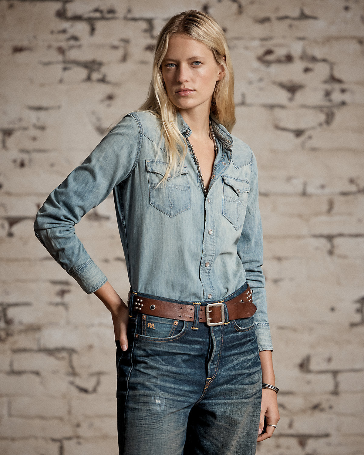 Indigo Denim Western Shirt