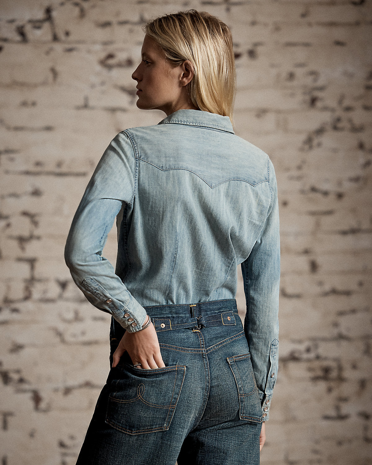 Indigo Denim Western Shirt