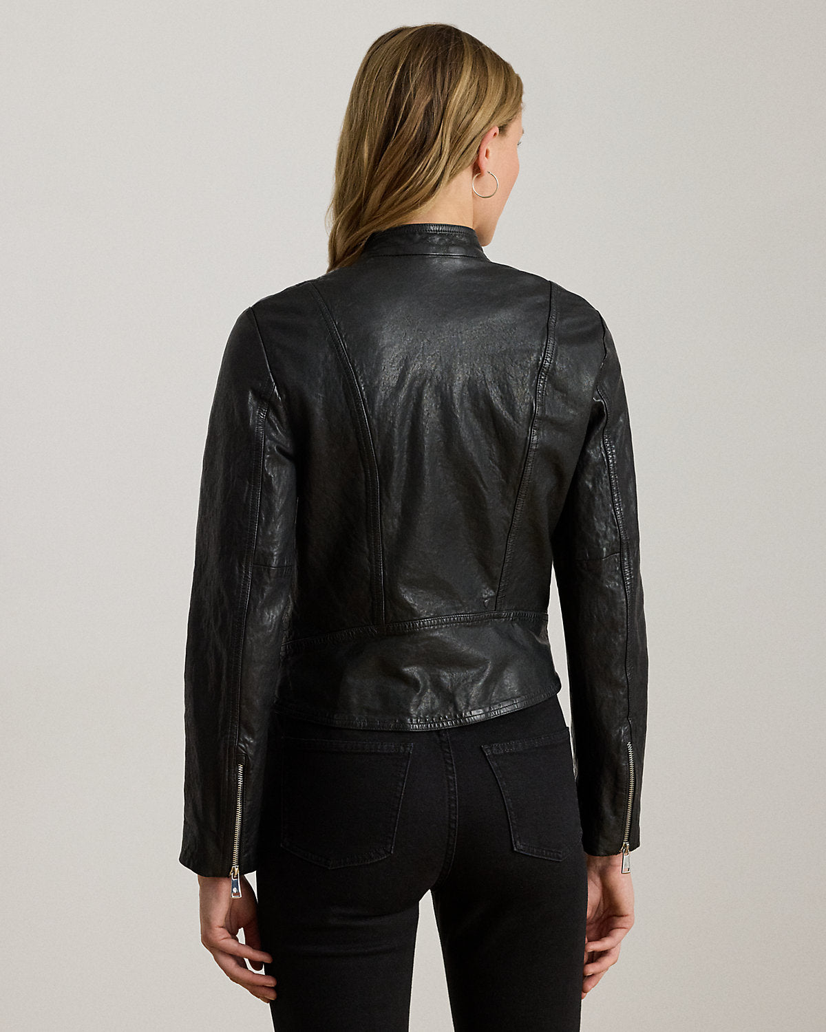 Burnished Leather Moto Jacket